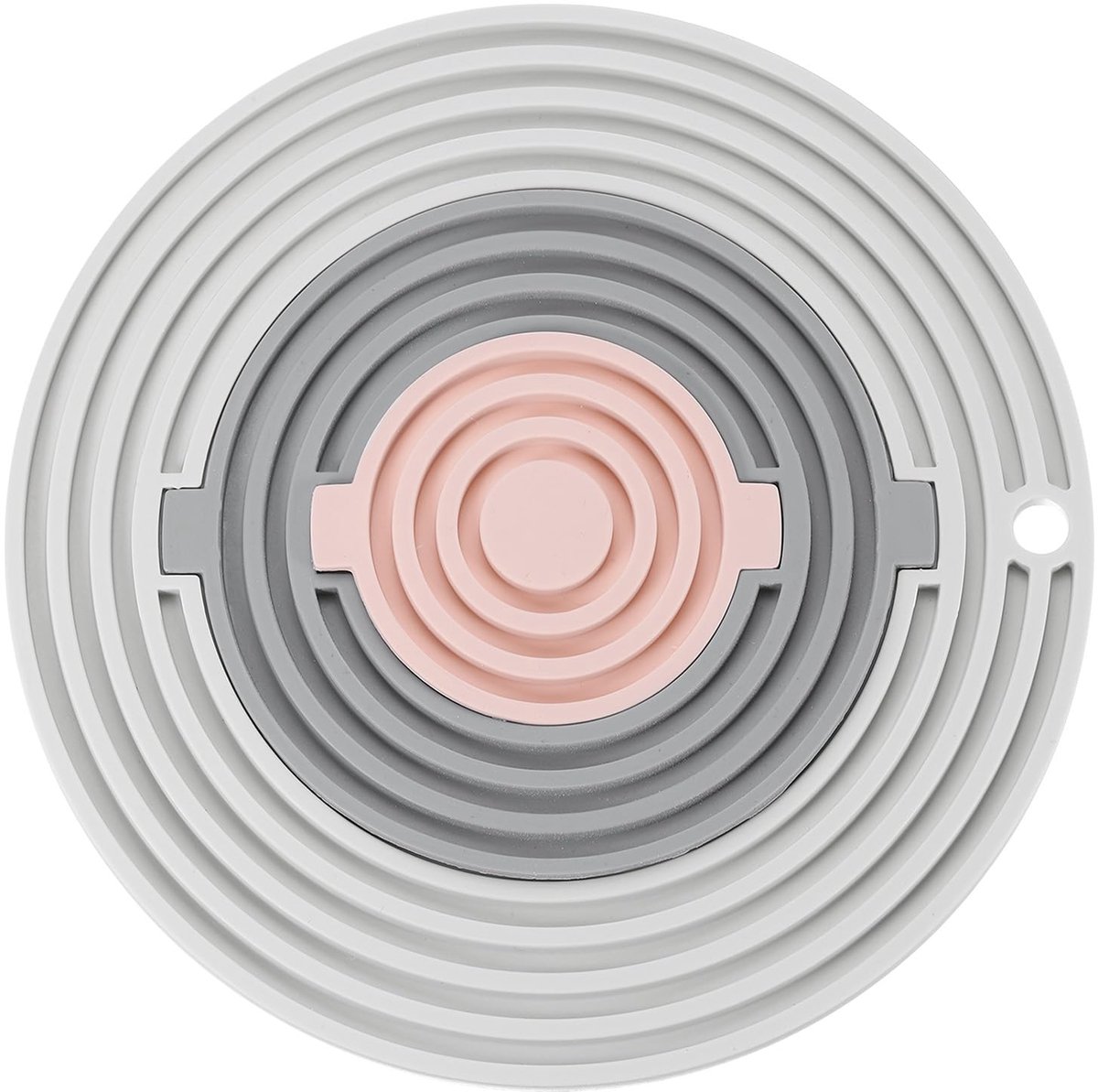Siliconen magnetronmat, 20,3 cm, hittebestendig, multifunctioneel, afneembaar, warm, veilige binnenzool, pannenlap, spatbescherming (lichtgrijs, donkergrijs, roze)