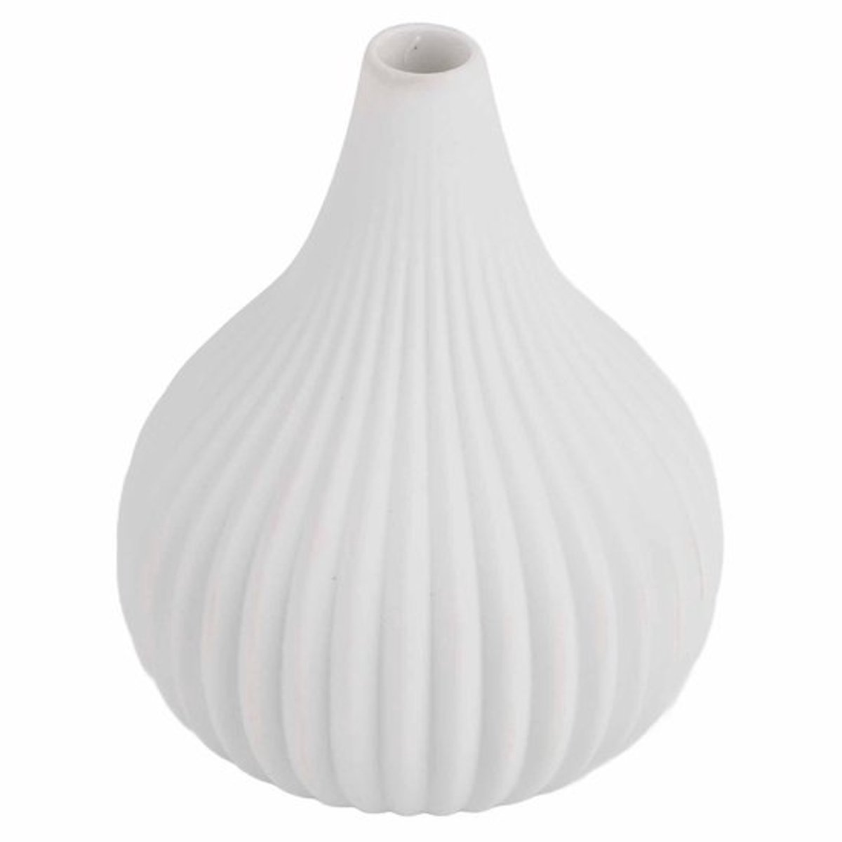 Dailygoods- Bloemenvaas Set van 2 - Keramisch - Geglazuurd Wit