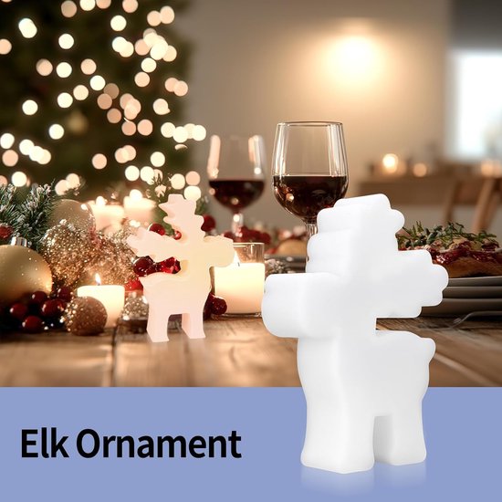 gietvormen, siliconen vorm, Kerstmis, eland, siliconen vorm, kaarshouder, doe-het-zelf eland, gietvorm, kaarshouder, kaarsvormen om te gieten, siliconen gietvormen voor kaarsen, handwerk, — afbeelding 5