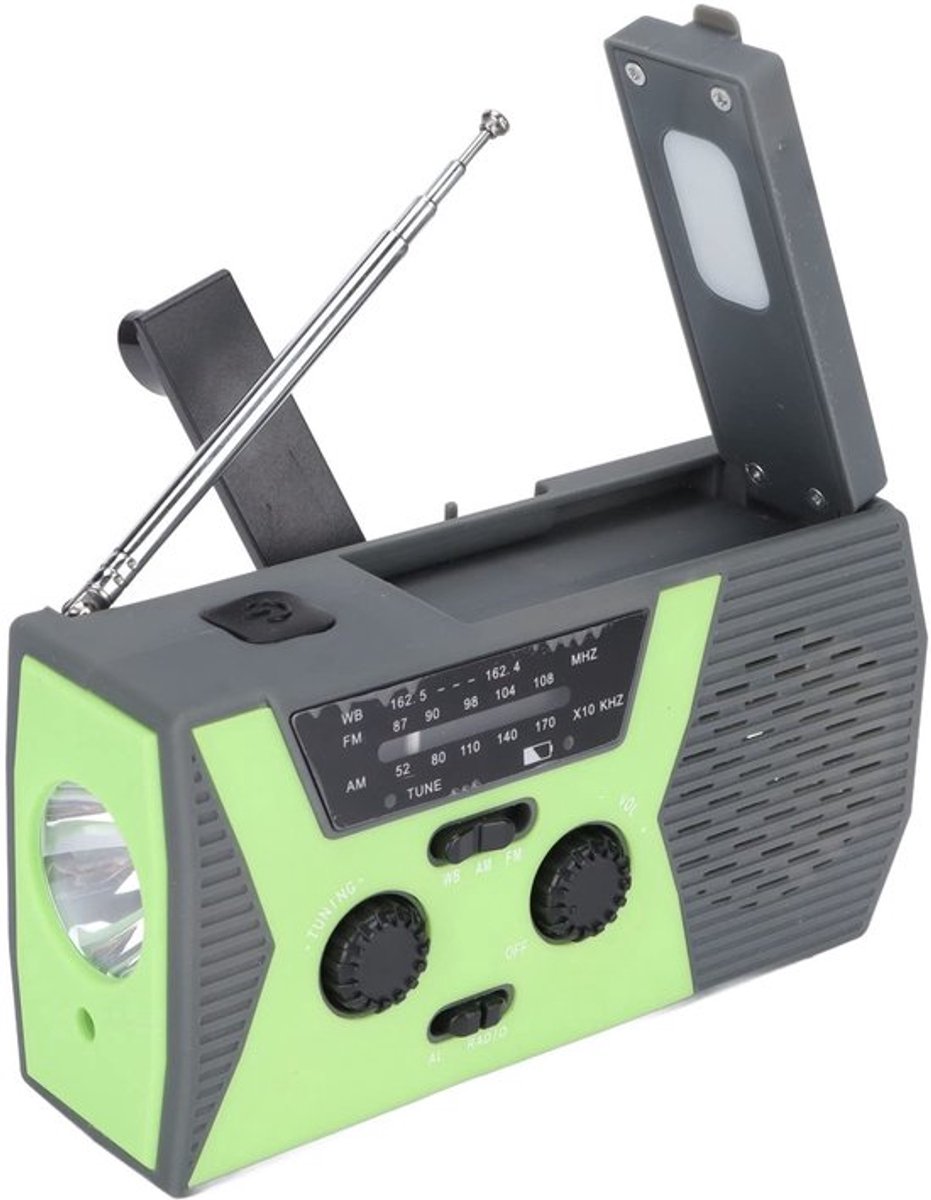 Golden crown - Wind-up Zonne-radio - Zonne-energie Radio - Ideaal