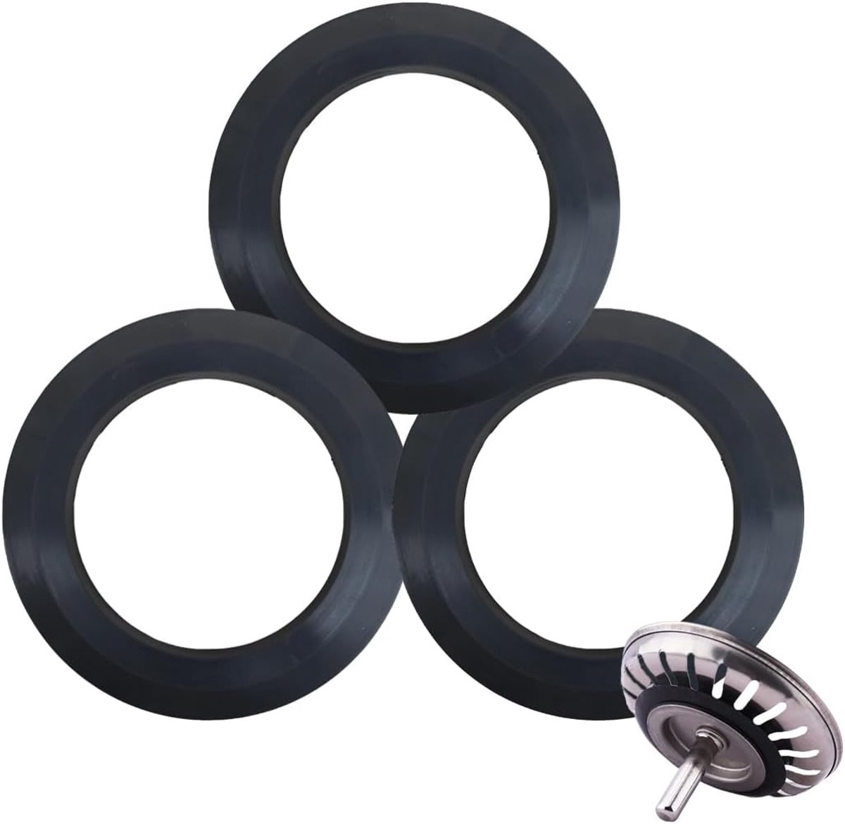Elastomeerafdichting voor filtermanden, buitendiameter 54 mm, binnendiameter 32 mm, 4,6 mm dik, reserveonderdeel voor manddoppen Ø 78, 79, 80, 82, 83 mm, vervanging, 3 stuks.