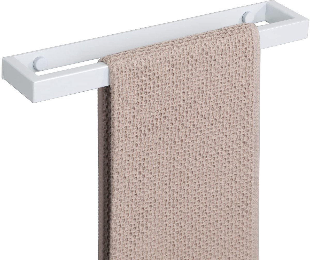 Badkamer Handdoekhouder Handdoekring Wit Handdoekhouder Roestvrij Staal SUS304, 30 CM Wandmontage, EGJF030-W