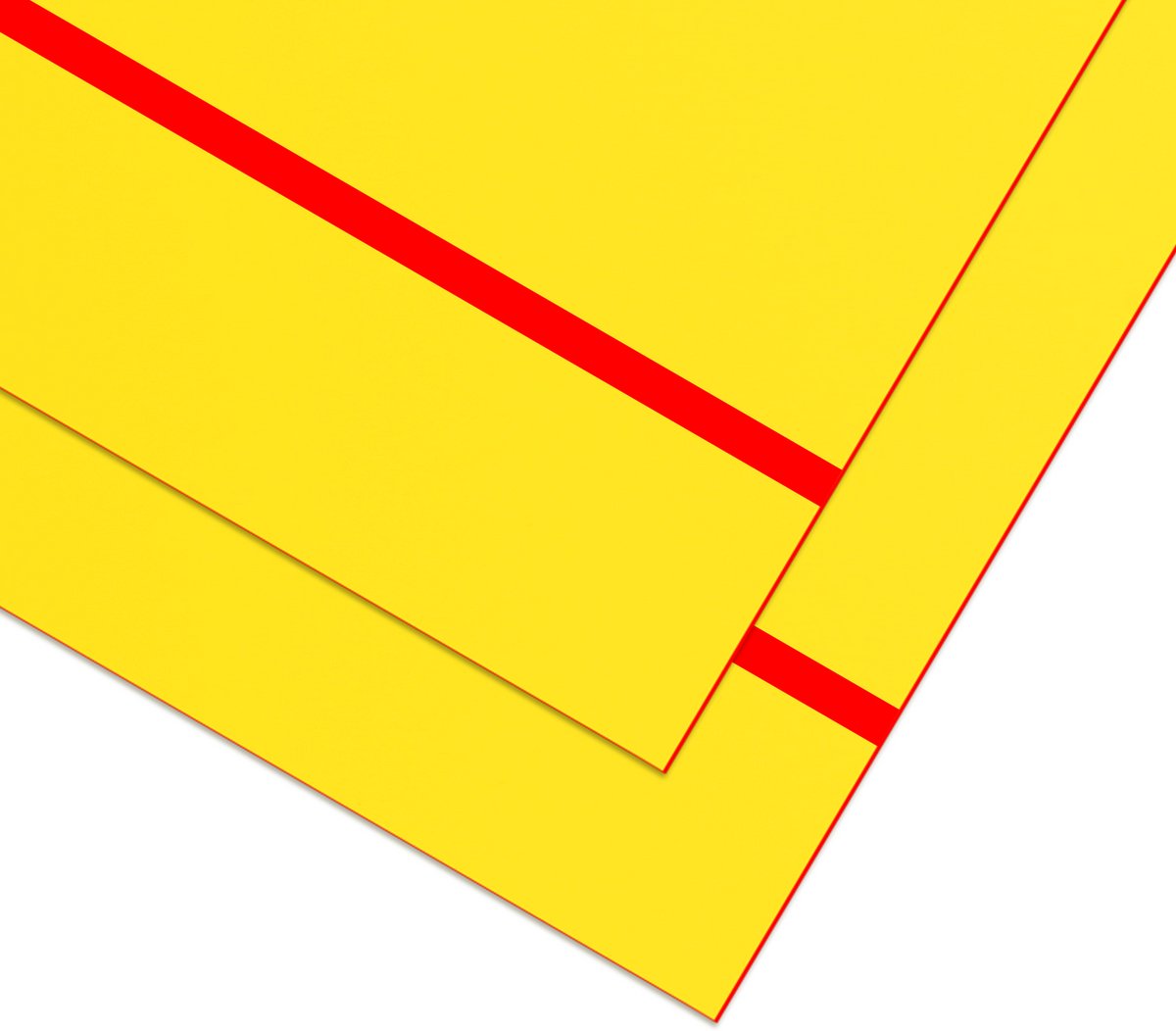 4 Stuks Gepersonaliseerde Borden - 30x20 cm - Voor Thuis Kantoor Bedrijf - Geel Paneel Rood Gegraveerd