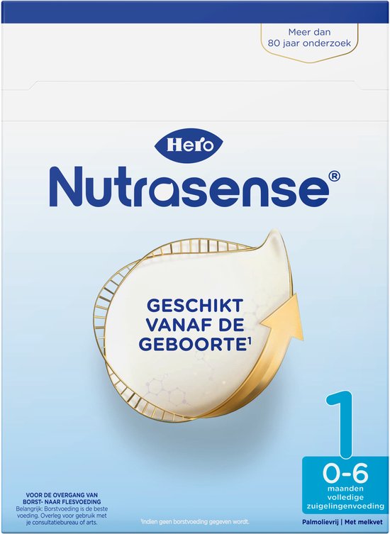 Hero Nutrasense Classic 1 (6-12 Maanden) - Zuigelingenvoeding - Flesvoeding - met Melkvet - Palmolievrij - 4 x 700 gram van Hero — afbeelding 3