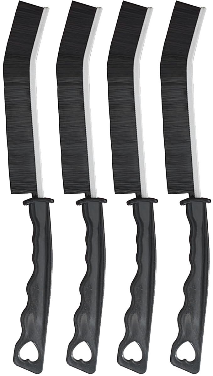 4 stuks spleetreinigingsborstel, reinigingsborstel met harde borstels, multifunctionele sleufborstel, voor deuren en ramen, badkamer en keuken