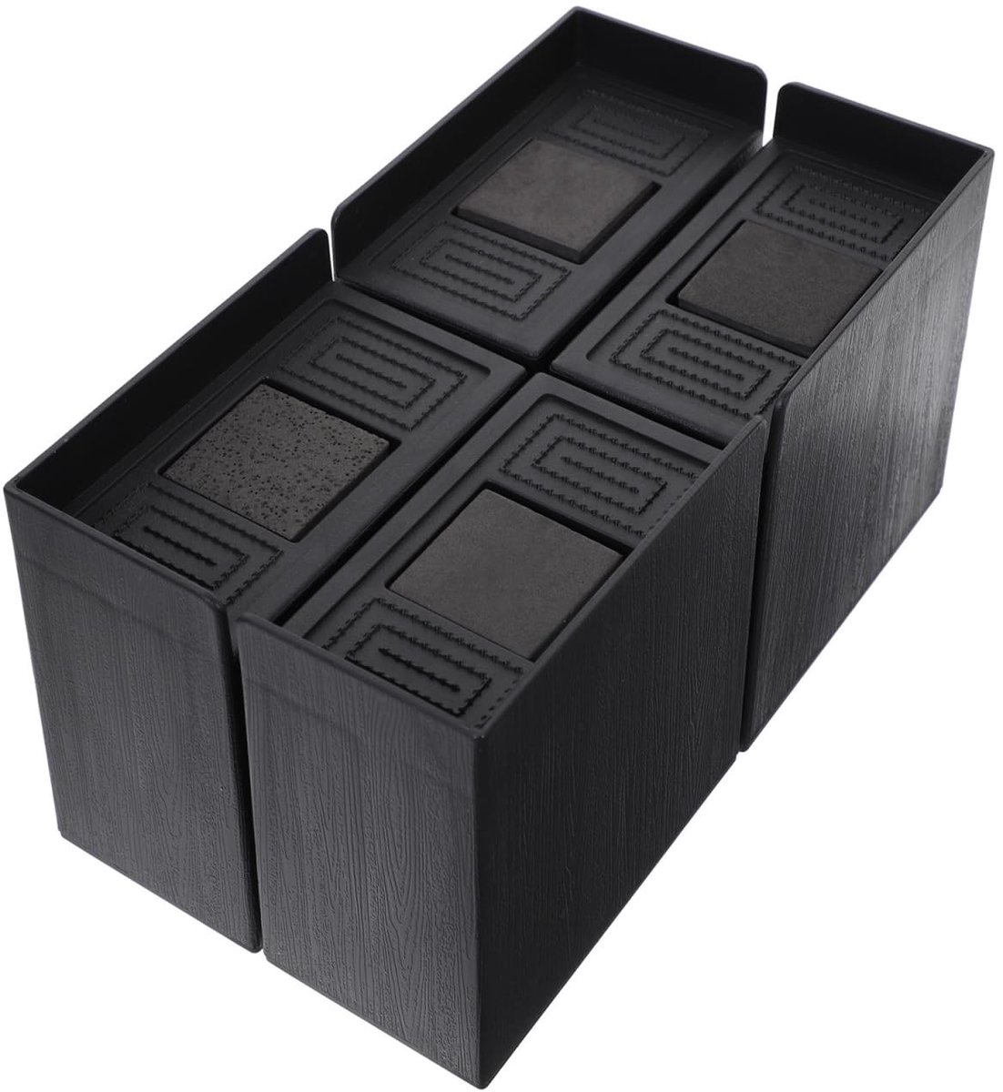 Dailygoods- Rubberen Verhogingen 10 cm - Meubelverhoger - Antislip - Robuust - Geschikt voor Wasmachine - Inhoud 4 Stuks - Zwart - Meubelverhogers