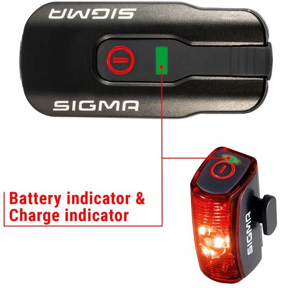 Sigma Aura 60 USB Fietsverlichting Set - 60 Lux + INFINITY USB achterlicht — afbeelding 4