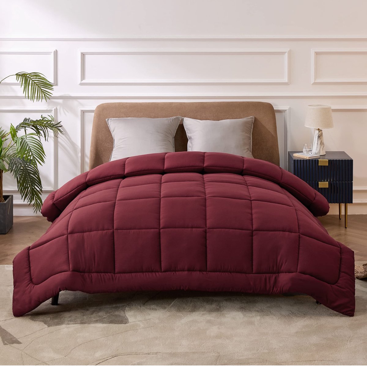 Dailygoods - Dekbed - Winterdeken - Warm en comfortabel - Rood - Wasbaar - Hoogwaardige microvezel - Geschikt voor volwassene - 200 x 200 cm