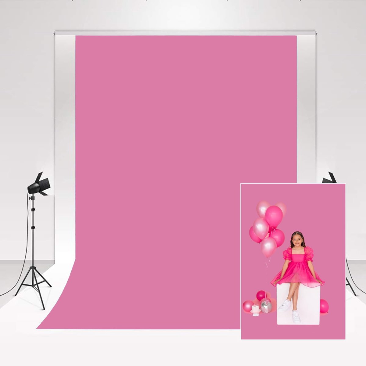 Dailygoods- Foto Achtergrond Microfiber 1.5x2.2m - Professionele Achtergrond - Hoge Verzadiging - Fluorescentie Kleur - Bruiloft Fotografie - Portret Fotostudio