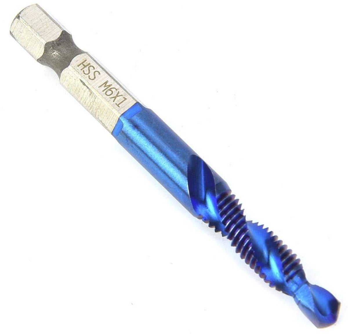 Dailygoods- Tapboor Hoge Snelheid Staal - Zeskantschacht - 15mm Nuttige Lengte - Geschikt voor Metaal/Aluminium/IJzer - Duurzaam en Efficiënt - Tap