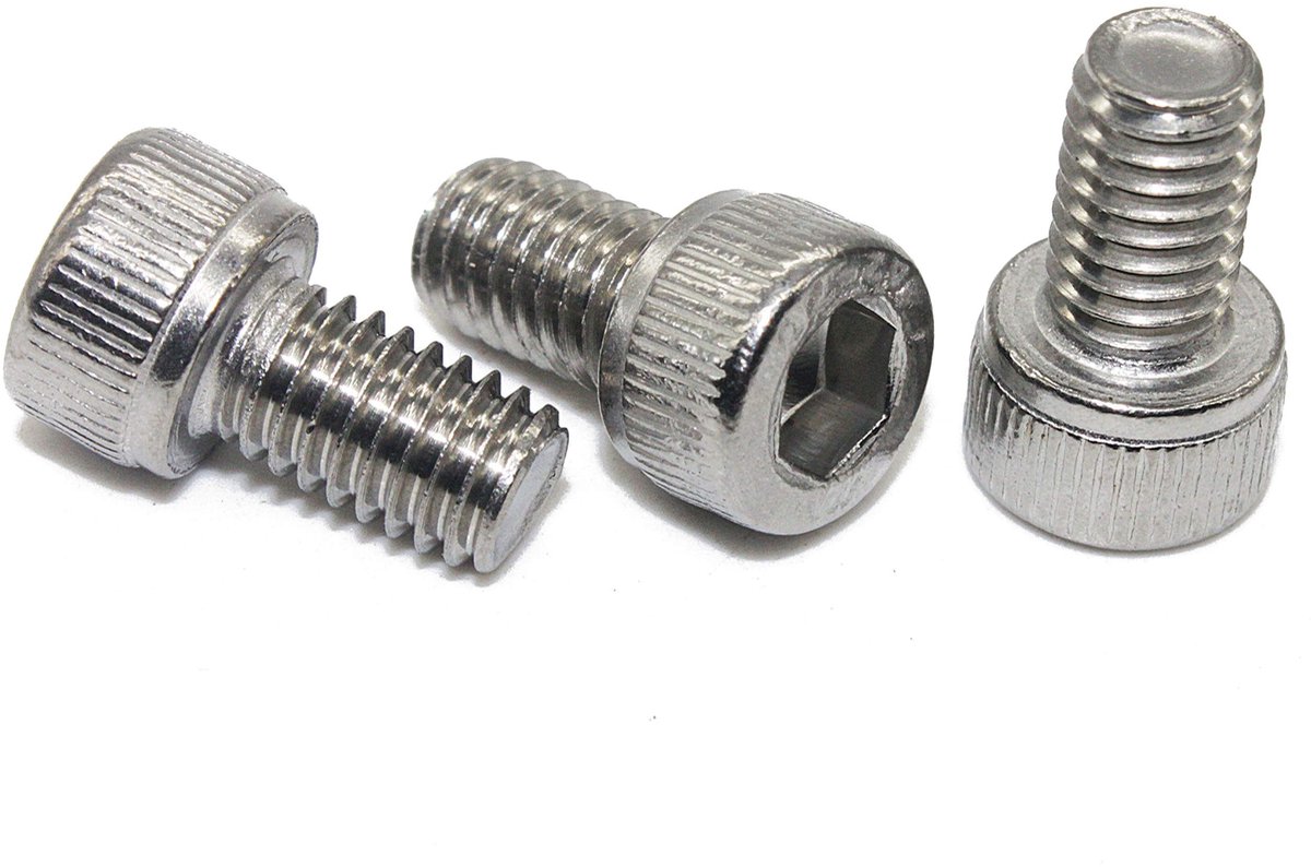 Dailygoods- Cilinderkopschroeven M4x12 - Roestvrij Staal A2 - 100 Stuks - Binnenzeskant - DIN 912 - Voor Industrie/Doelgroepen - Schroeven