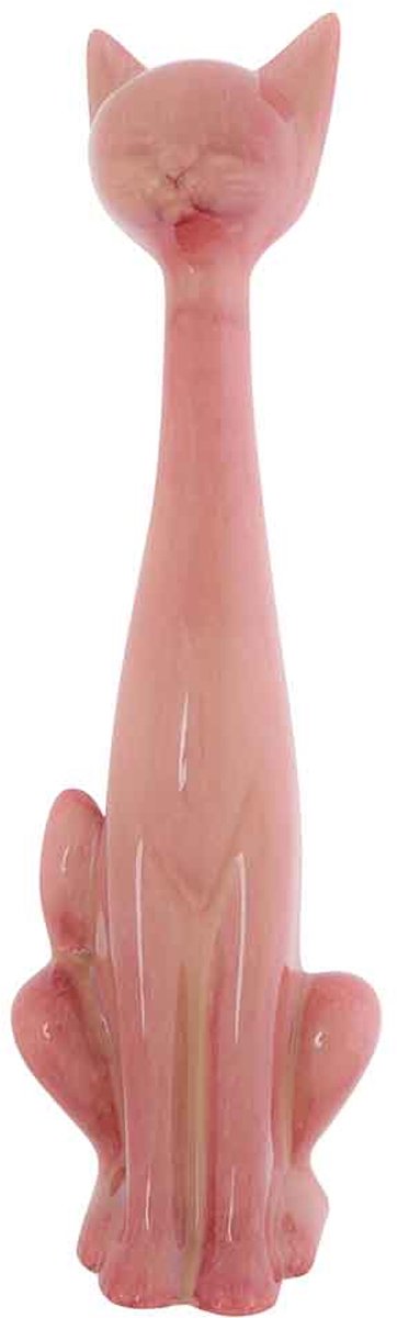 Cosy @ Home Kat Reactive Glazing Roze 19x16xh53cm Ro