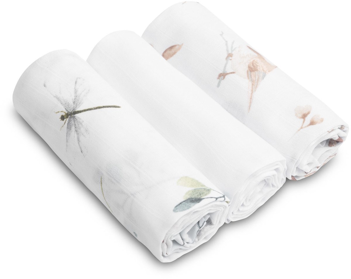 Sensillo - Pieluchy Muślinowe - Biały - 3 stuks - 70x80 cm - 100% Katoen