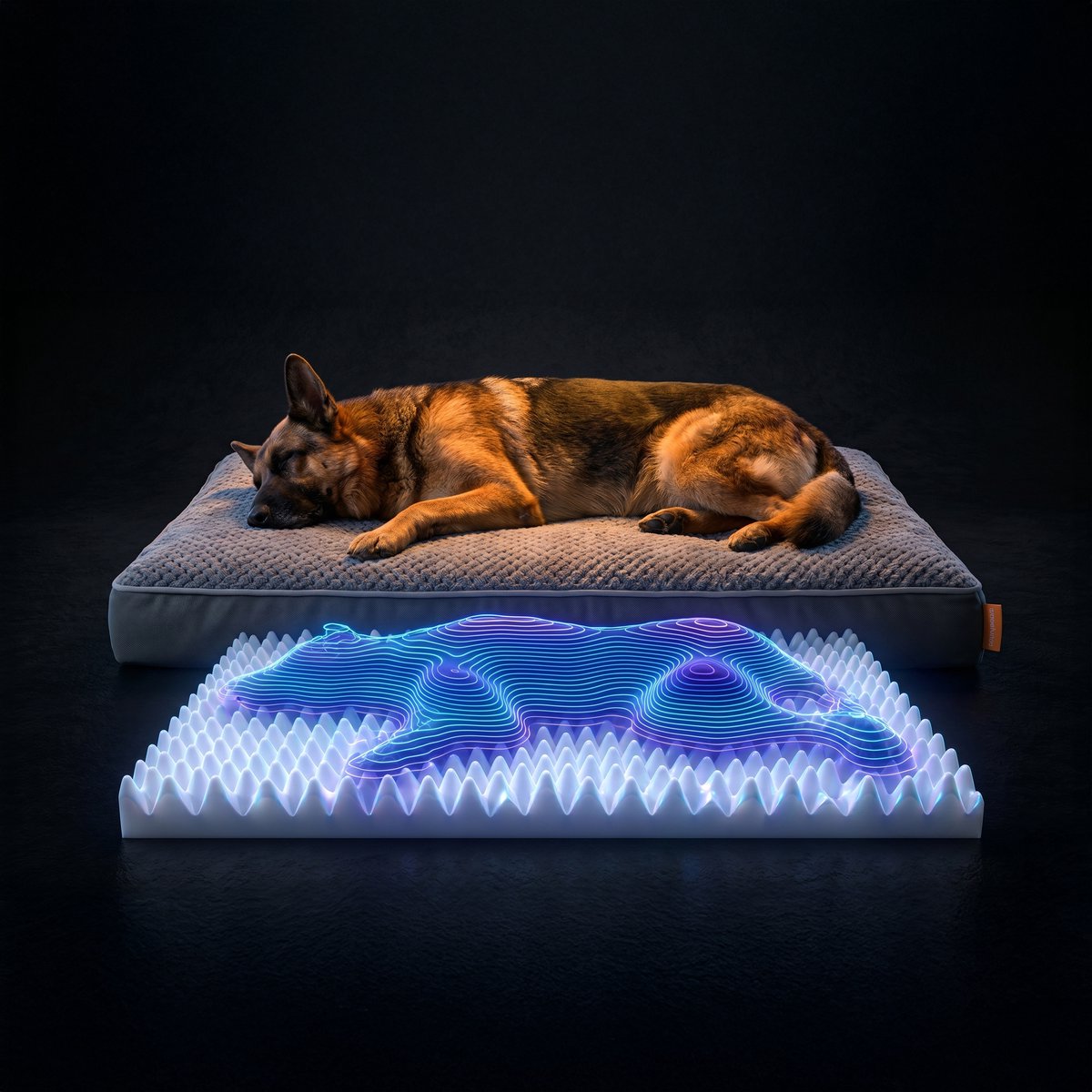 Happysnoots® Orthopedisch Hondenkussen - XXL Hondenmand 100 x 70 x 12 cm - Wasbaar Hondenbed Voor Grote Honden - Grijs met Rits – foto 7