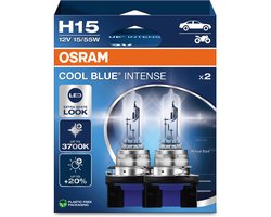 Osram Cool Blue Intense - Halogeenlamp - H15 - 3700K - Helder Wit Licht