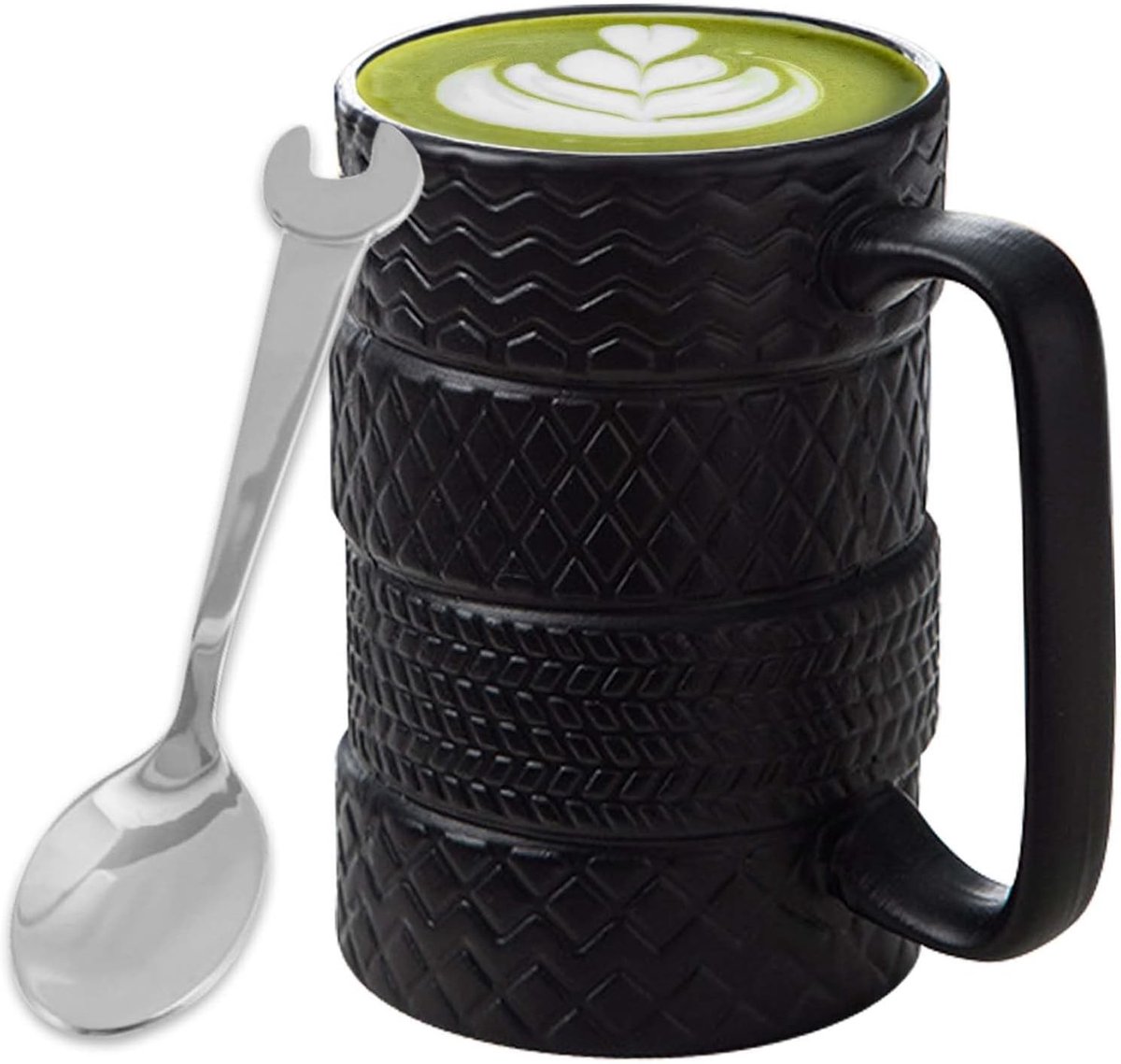 Grote 3D Auto Mok van Keramiek met Lepel, 500ml voor Koffie, Thee en Dranken, Perfect voor Auto- en Koffieliefhebbers