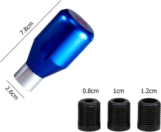 Versnellingspook Knop - Handmatige Pook - Auto Rijcomfort - Universele Pasvorm - 78 mm Lengte - Blauw — afbeelding 5
