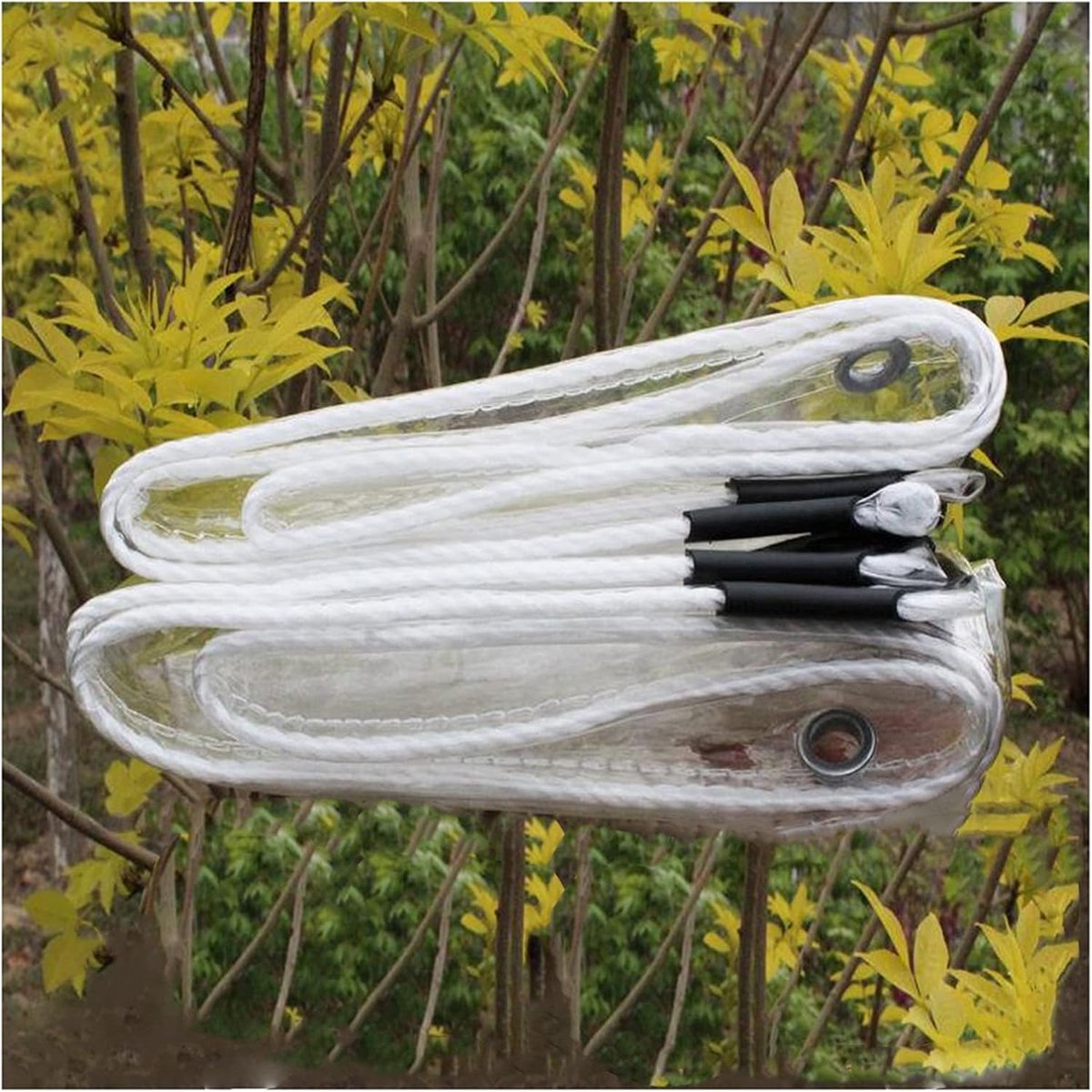 Transparant Zeildoek - Waterdicht Doek - Tuin Beschermen - Scheurbestendig Materiaal - 035 mm Dikte - Helder