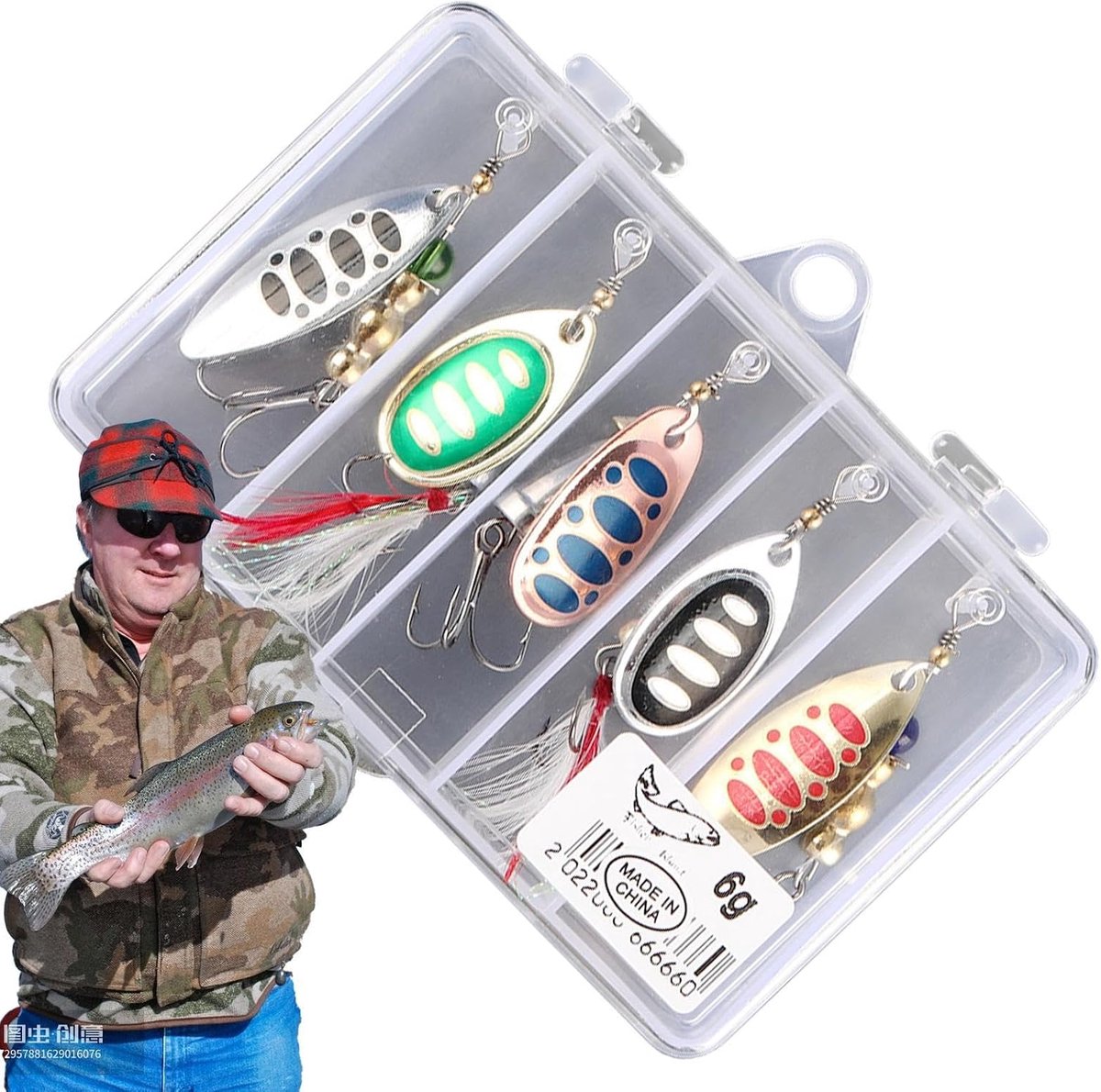 Vis Aas Set - Spinner Baits - Vissen Vangen - Realistische Bewegingen - 5 Stuks - Multicolor