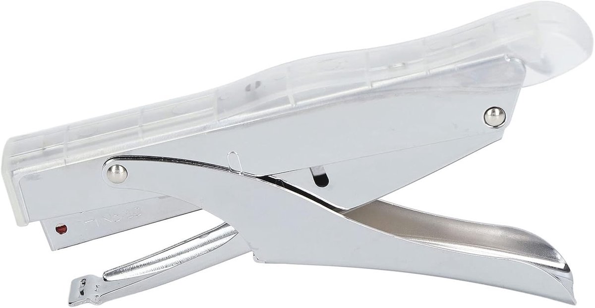 Draagbare Nietmachine - Mini Nietmachine - Documenten Binden - Ergonomisch Ontwerp - 10 Vel Capaciteit - Transparant