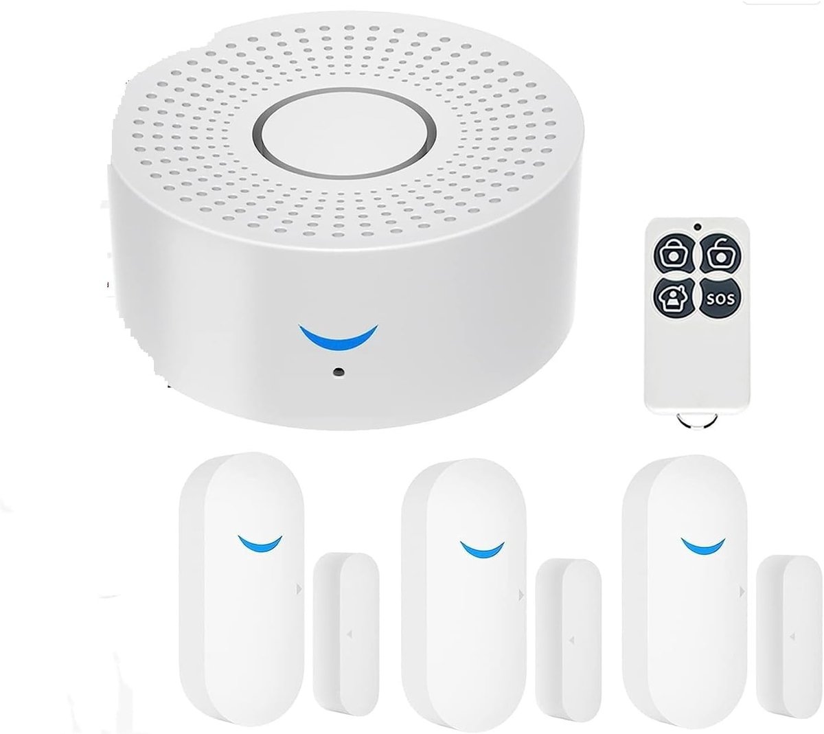 Slim Huis Alarmsysteem - Inbreker Beveiliging - Huis Beveiligen - App Controle - Set 2 - Wit