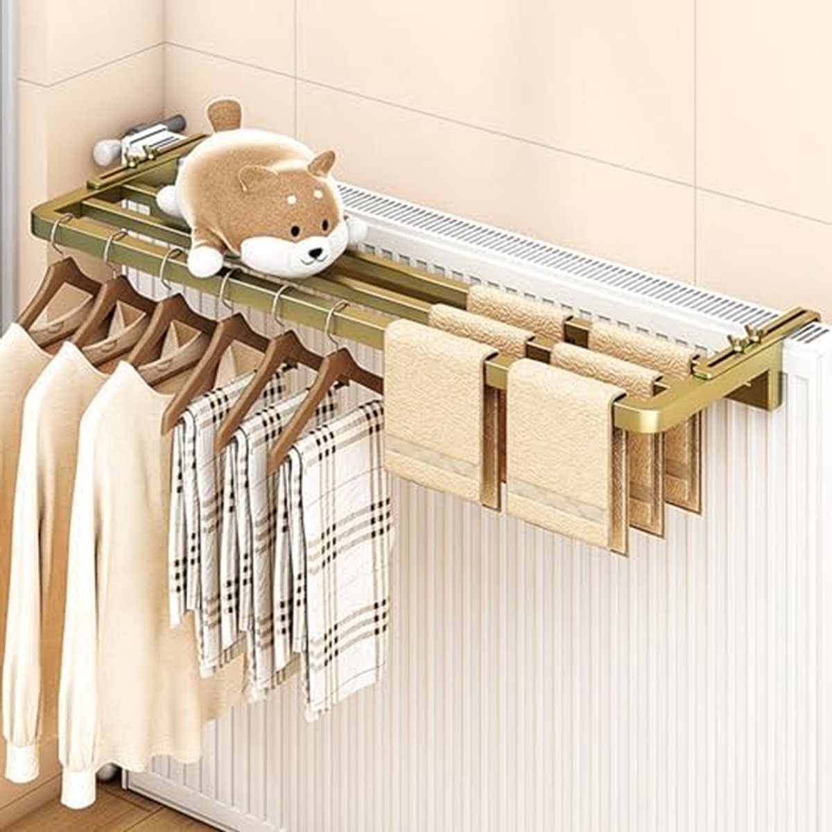 Radiator Droogrek - Kledinghanger Balkon - Ruimtebesparend Drogen - Verstelbare Haken - To