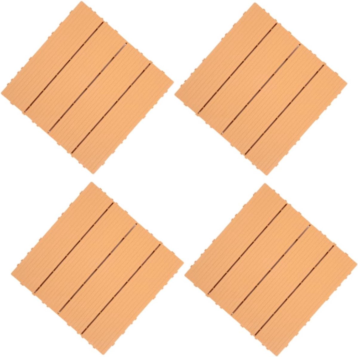 Houten Vloertegels - Buiten vloer - Tuin Decoratie - Makkelijk Verstelbaar - 29x29 cm - Bruin