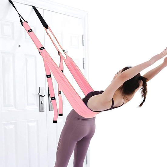 Luchtyoga Swing - Yoga Swing Riemen - Flexibiliteit Verbeteren - Anti-zwaartekracht Ondersteuning - Niet Gespecificeerd - Roze van Merkloos — afbeelding 3