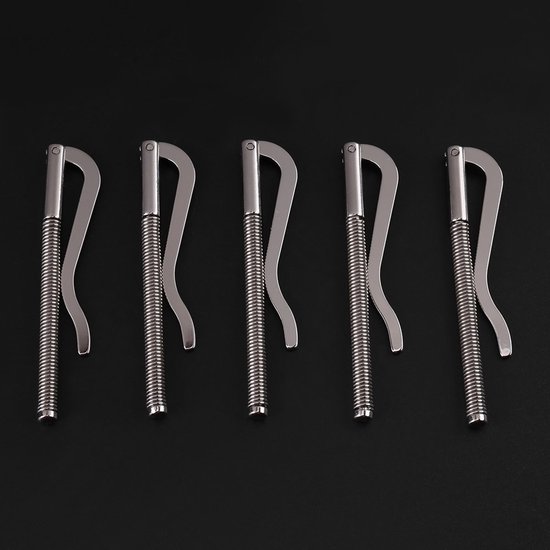 Dailygoods- Veertang van Hoogwaardig Metaal - Geldclip Heren - Roestvrij - Corrosiebestendig - Duurzaam - Glanzend Zilver van Dailygoods — afbeelding 2