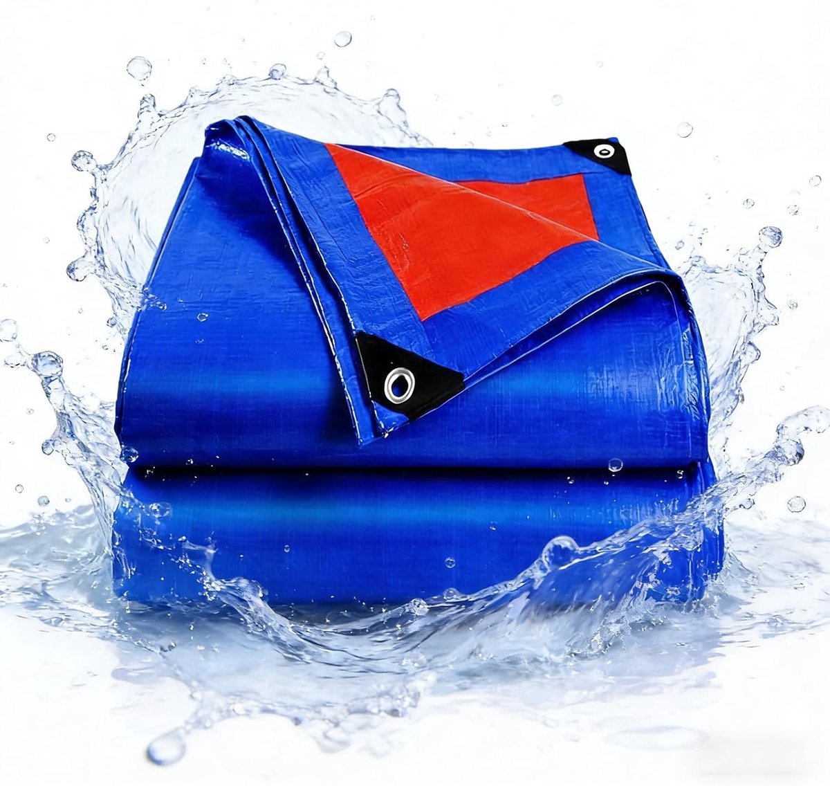 Afdekzeil met Ogen - Beschermzeil Waterdicht - Buiten Spullen Dekken - UV-Bestendig Scheurvast - 210 x 310 cm - Blauw