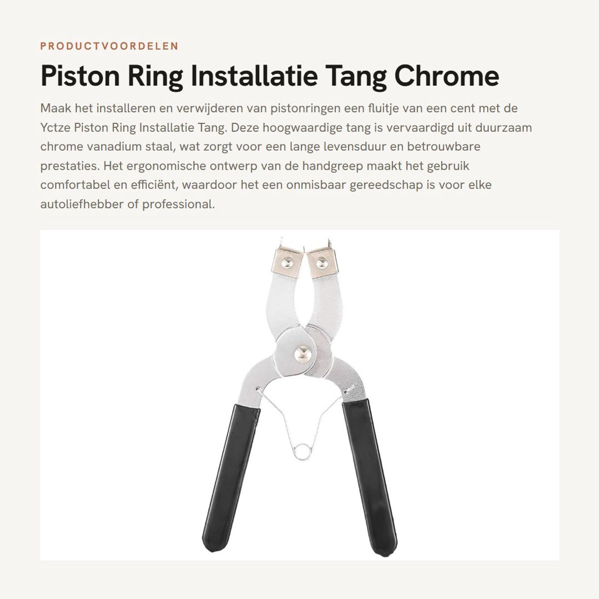 Dailygoods- Zuigerveren Installatietang - Ringexpander - Chrome Vanadium Staal - Duurzaam - Eenvoudig - Snelle Installatie