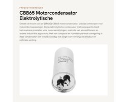 Dailygoods - CBB65 Motorcondensator - Elektrolytische Condensator - Ruimtebesparend en Waterbestendig - 450V 50UF - Geschikt voor Industriële Apparatu...