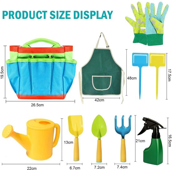 Tuingereedschap Set voor Kinderen - Educatief Speelgoed voor Buiten en Strand van Tuingereedschap. — afbeelding 4