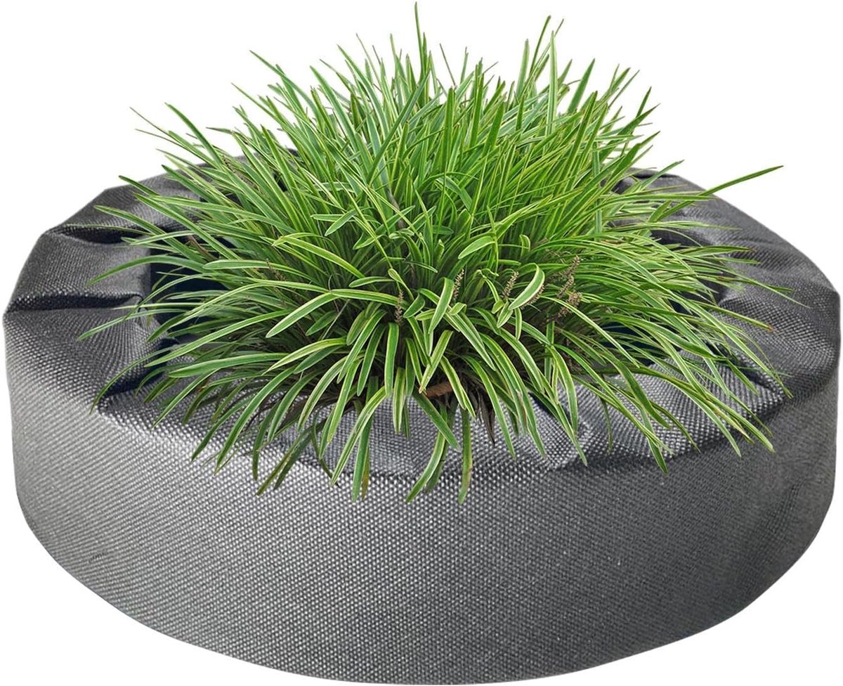 Drijvende plantenmand - Vijvermand bloemen - Waterplanten verzorgen - Verbetert waterkwaliteit - 13x18x13 cm - Grijs