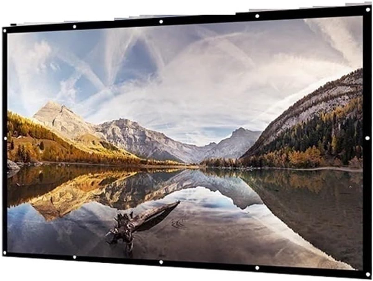 Projectiescherm - Wit Gordijn - Films Kijken - Snel Op te Zetten - 180 Inch - Wit