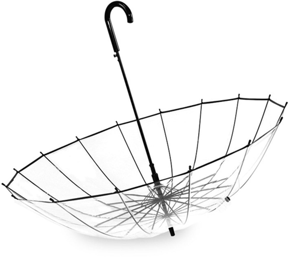 LE MONDE DU PARAPLUIE Automatische, doorzichtige paraplu in klokvorm,Doorzichtig
