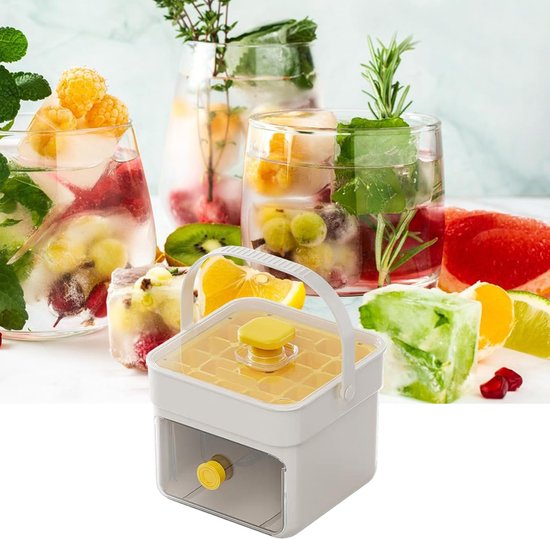 IJsblokjesmachine - IJsblokjeshouder - Cocktails Maken - Hygiënische Afsluiting - 15 x 14 x 12 cm - Transparant — afbeelding 4