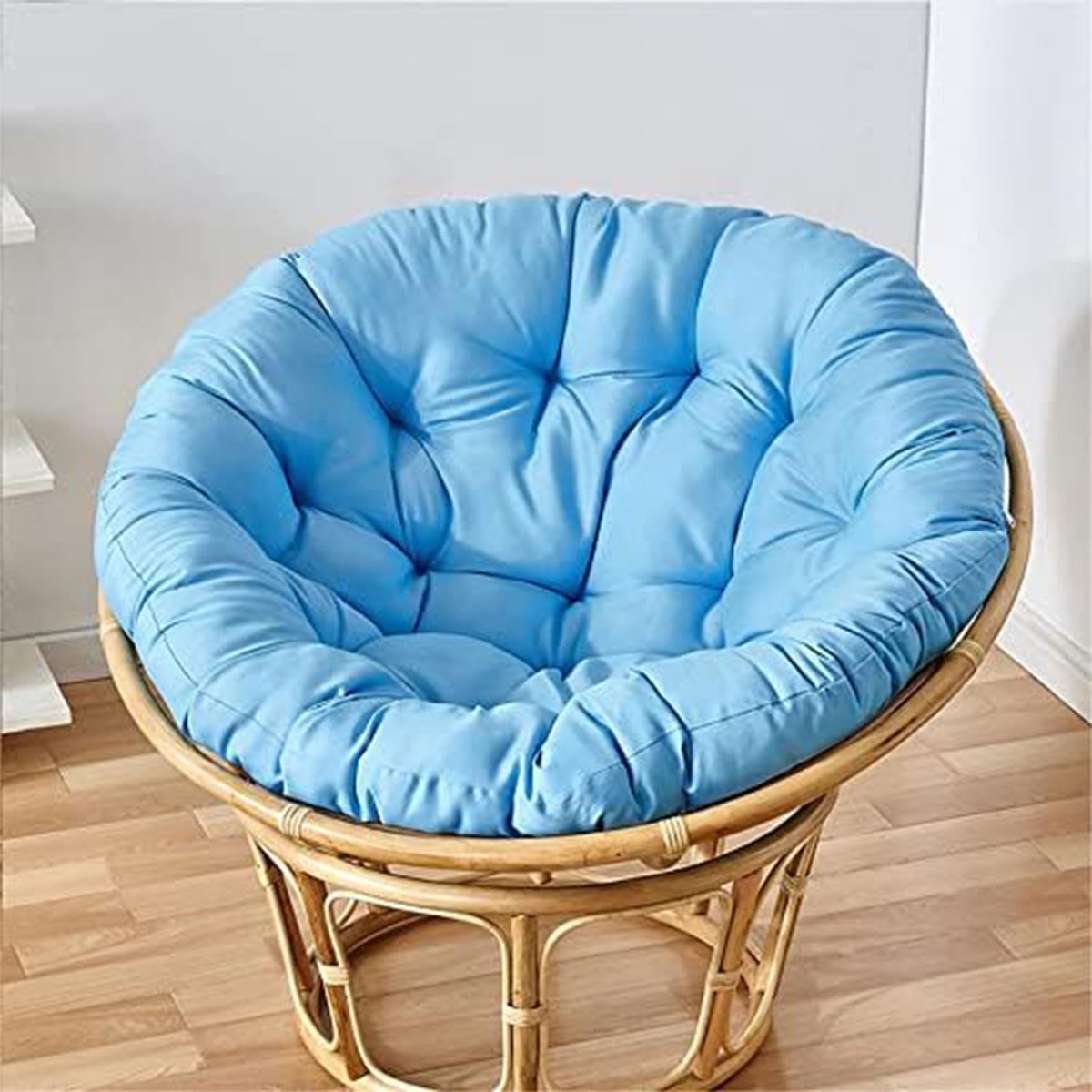 Hangmat stoelkussen - Vloerkussen mand - Buiten ontspannen - Zachte microvezelstof - 110x110cm - Kleur 11