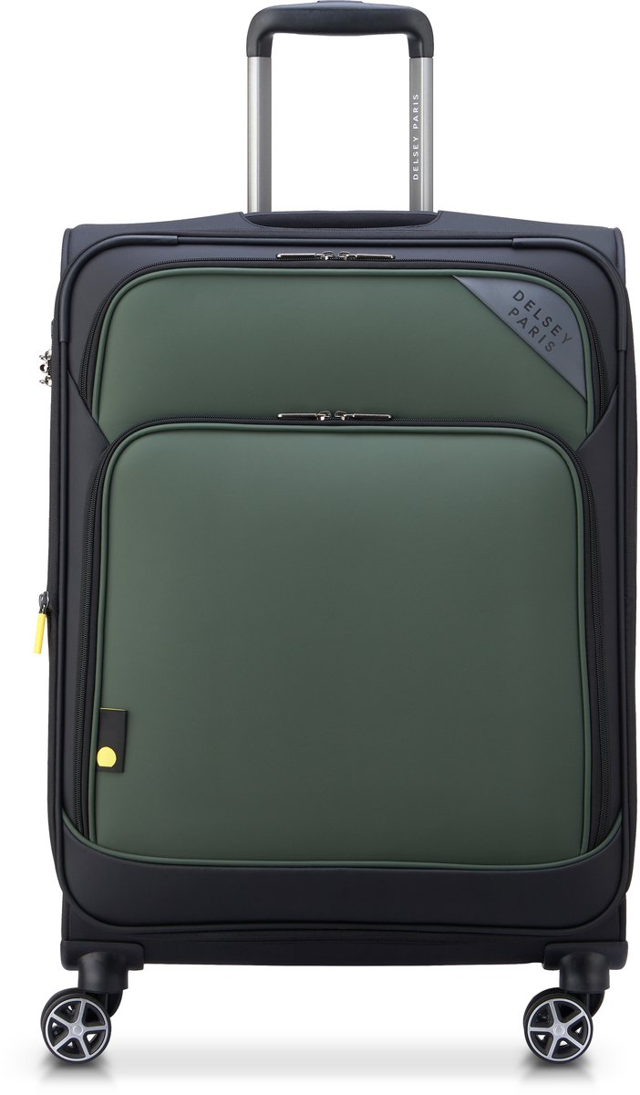 DELSEY Nolwenn Koffer Medium 66 cm Expandable TSA-slot 4 Dubbele Wielen - Groen