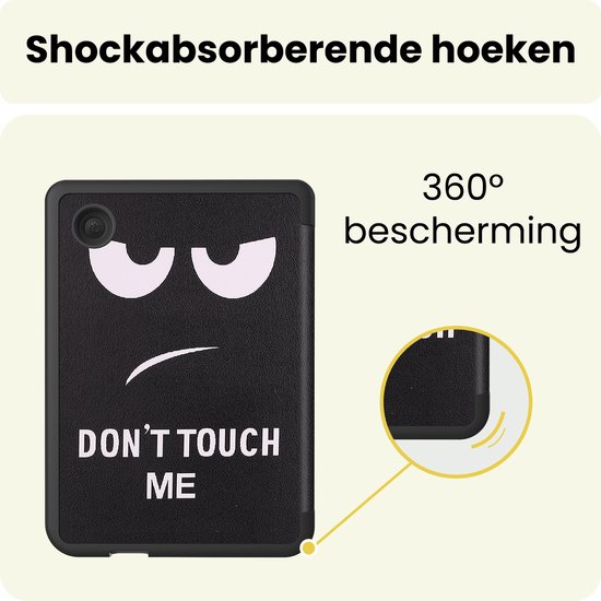 Hoes Geschikt voor Kobo Clara BW - E-reader Bescherm Hoesje Case Sleep Cover Trifold - Hoes Geschikt voor Kobo Clara BW Hoesje - Don't Touch Me — afbeelding 5