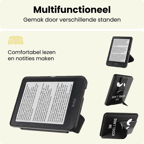 Hoes Geschikt voor Kobo Nia - E-reader Bescherm Hoesje Case Sleep Cover Trifold - Hoes Geschikt voor Kobo Nia Hoesje - Don't Touch Me — afbeelding 3
