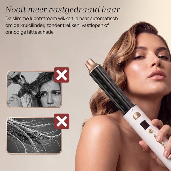 Sansbeauté® 8-in-1 Airstyler met Diffuser - Multistyler - Föhnborstel Kort Haar - Haarkruller - Haarstyler - Haardroger - Warmteborstel - Krulborstel - Krultang - Haarstijler - Stijlborstel - 5 in 1 Hairstyler