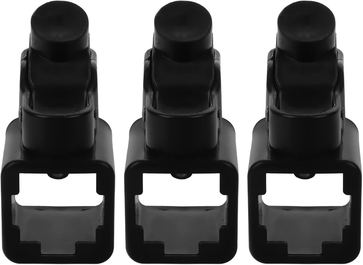 Schakelaar Luifelpaal - Verstelbare Connector - Buiten Kamperen - Eenvoudige Bediening - 7.5 x 7 x 3.5 cm - Zwart