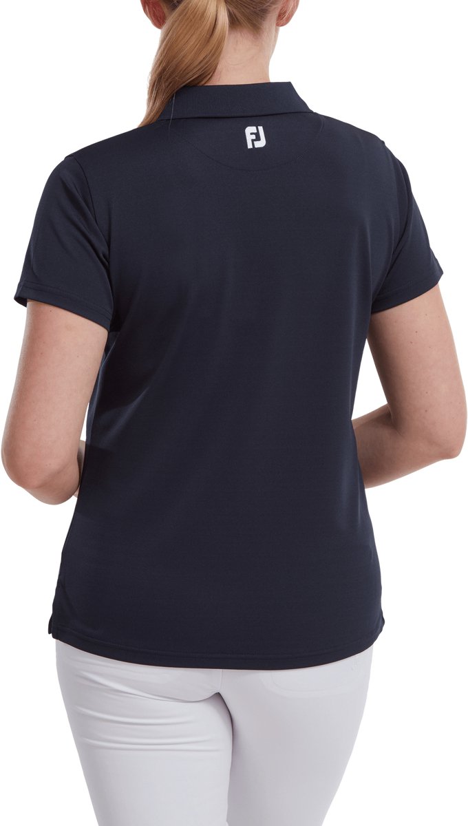 Footjoy Stretch Pique Solid Golfpolo Dames Navy Maat S van Footjoy — afbeelding 3