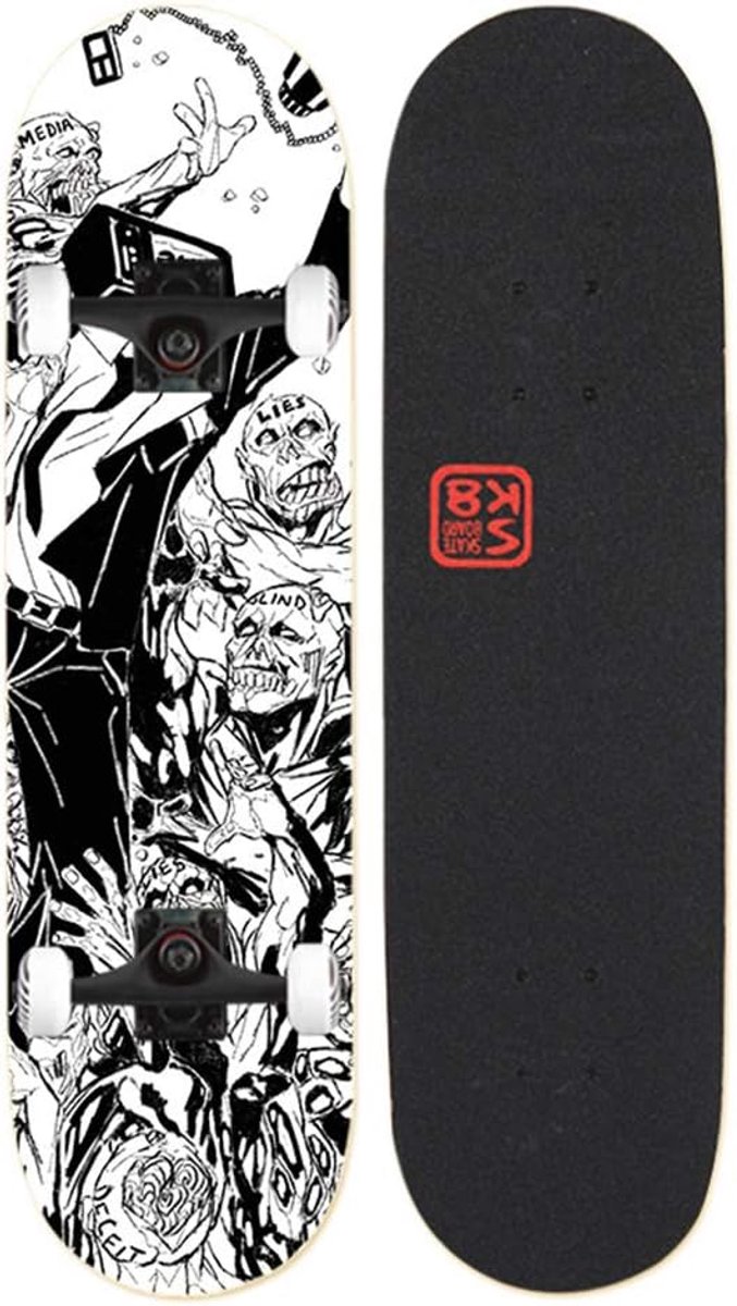 Compleet skateboard Skate board Stunts en tricks Dubbelzijdig concave 31.5 x 8.6 inch