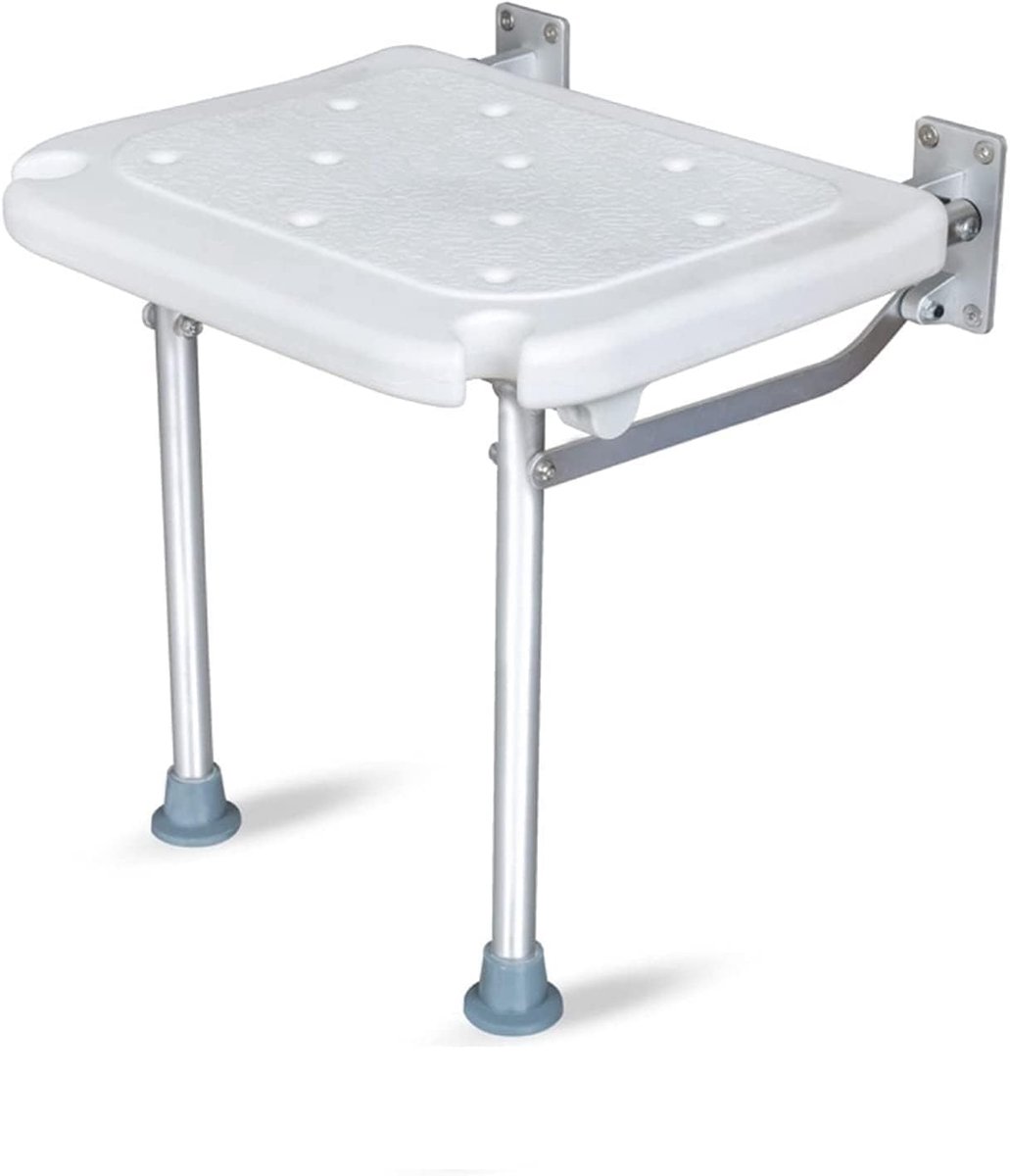 Douchestoel - Badkamer kruk - Veilig douchen - Inklapbaar wandmodel - 40x32 cm - Wit