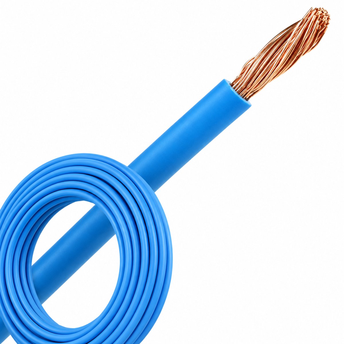 Montagedraad VDS 4mm² (H07V-K) 70° blauw - per rol 100 meter (29163)