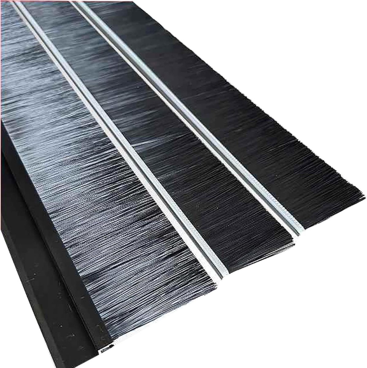 Deurborstel bodemveger - Aluminium profiel - Tochtwering - Industriële constructie - 100 cm lengte - Zwart