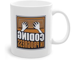 Coder Mok - Programmeur Koffiemok - Dagelijks Gebruik - Dubbelzijdig Bedrukt - 330 ml - Wit