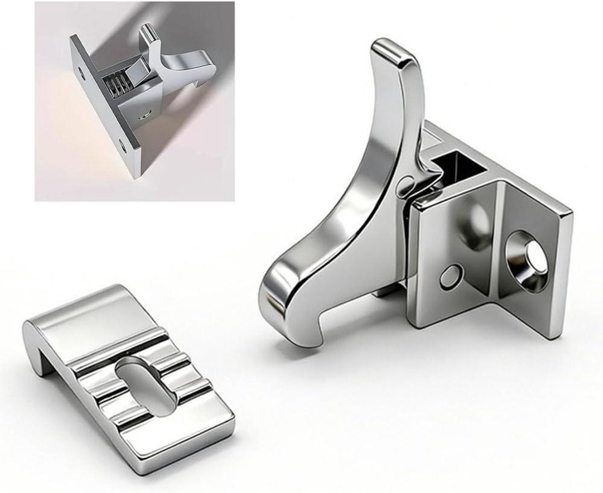 Zware Deurklem - Kastsluiting - Kasten Beveiligen - Massief Messing - 28 x 35 cm - Zilver